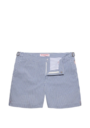 Orlebar Brown Bulldog Seersucker stripe beachwear - Blue