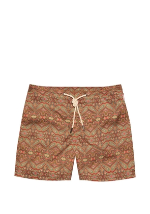 Orlebar Brown Bulldog patterned swim shorts - Orange