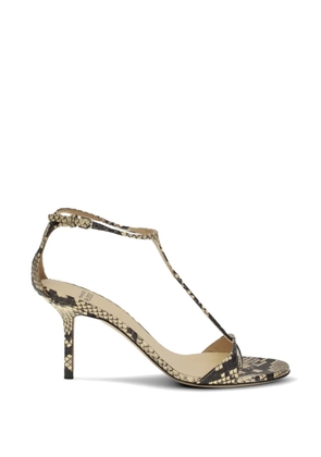 Francesco Russo T-strap patterned sandals - Neutrals