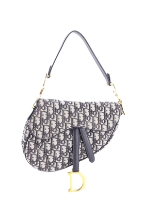 Christian Dior Pre-Owned Saddle Handbag Oblique Canvas Medium shoulder bag - Blue