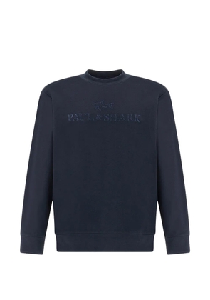 Paul & Shark logo-embroidery sweatshirt - Blue