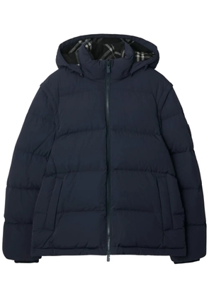 Burberry detachable-sleeve puffer jacket - Blue