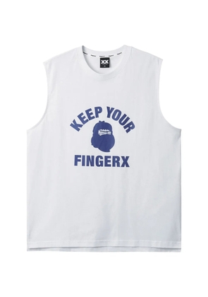 FINGERCROXX logo tank top - White