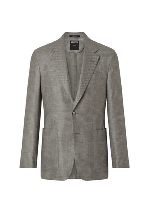 Zegna patterned notched jacket - Grey