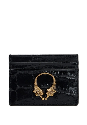 Roberto Cavalli embossed-logo card holder - Black