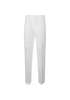 ACTUALEE pleated linen trousers - White