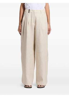 Peserico pinstripe palazzo pants - Neutrals