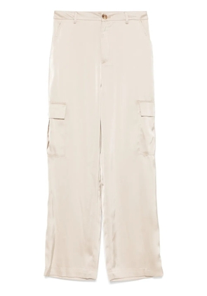 DKNY high-rise satin trousers - Neutrals