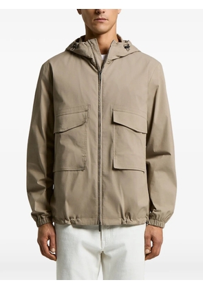 Peserico hooded pocket jacket - Neutrals