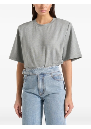 Manière De Voir Mia wide-shoulder T-shirt - Grey