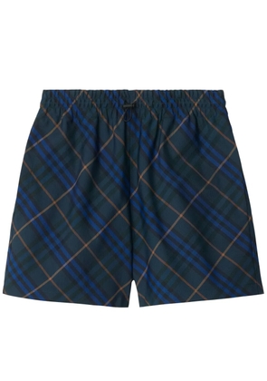 Burberry check-pattern shorts - Green