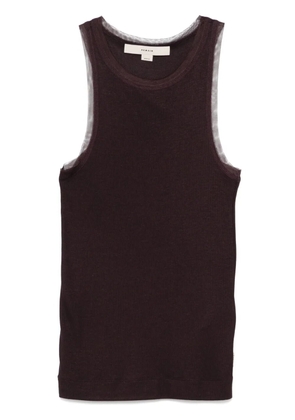 REMAIN mesh-edge tank top - Purple