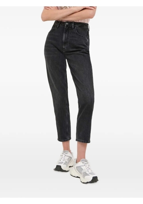 GUESS USA five-pocket logo-patch jeans - Black