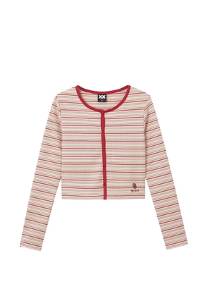 FINGERCROXX striped buttoned top - Neutrals