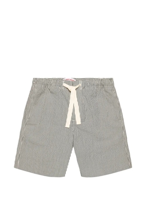 Orlebar Brown Alex striped seersucker shorts - Grey