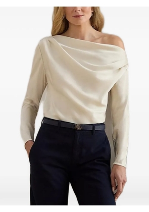 Lauren Ralph Lauren draped long-sleeve blouse - Neutrals