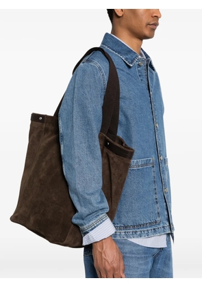 NN07 Grip logo-detail shoulder bag - Brown