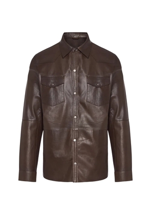 Giorgio Brato buttoned flap-pocket shirt jacket - Brown