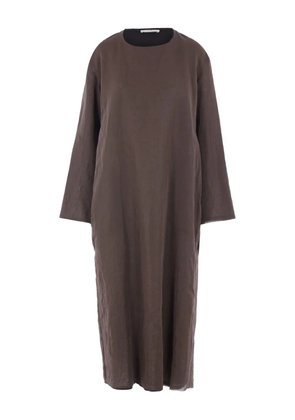 The Row Catia long-sleeve cotton maxi dress - Brown