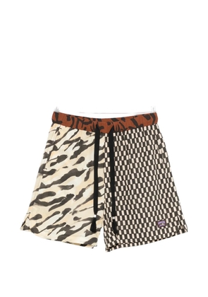 Nanushka geometric-pattern shorts - Neutrals
