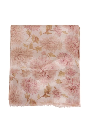 Seventy floral-print scarf - Neutrals