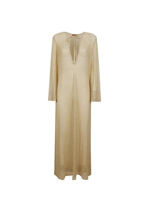 Missoni V-neck maxi dress - Neutrals