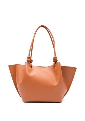 Coccinelle medium Finn knot leather tote bag - Brown