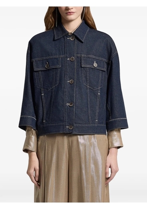 Peserico flap-pocket jacket - Blue