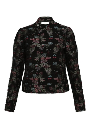 Noir Kei Ninomiya floral-jacquard jacket - Black