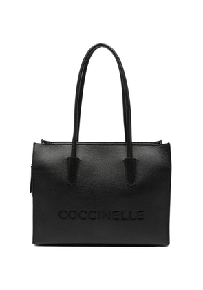 Coccinelle medium Myrtha26 logo-detail tote bag - Black