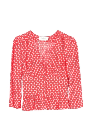Ba&Sh Carlo ruffled-printed blouse - Red