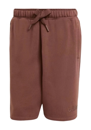 adidas Essentials logo-print fleece shorts - Brown