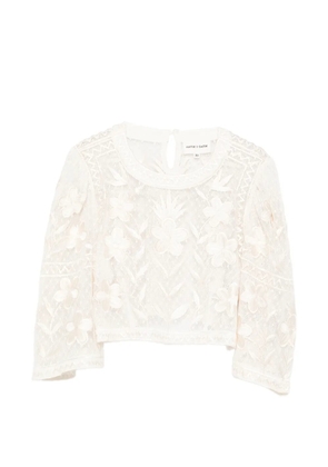 Antik Batik Carioca floral-lace blouse - Neutrals