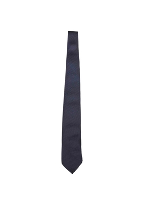 Brunello Cucinelli embroidered loop tie - Blue