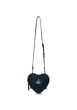Vivienne Westwood Louise heart textured crossbody bag - Black