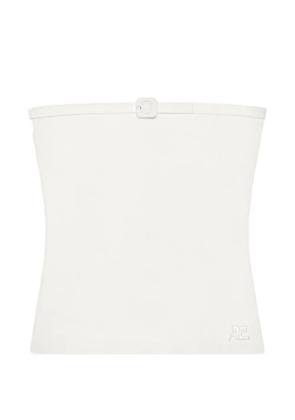 Courrèges buckled tube top - White