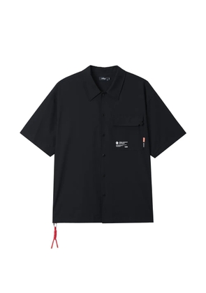 izzue flap-pocket short-sleeve polo shirt - Black