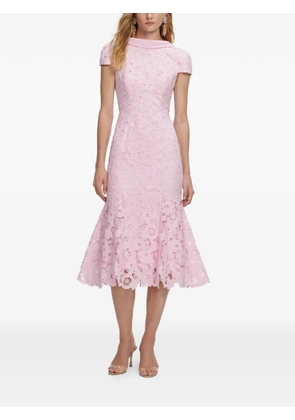 Self-Portrait floral lace midi dress - Pink