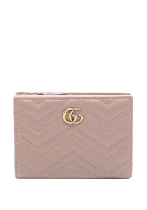 Gucci Pre-Owned 2016-2026 Leather GG Marmont Bi-fold Wallet small wallets - Pink