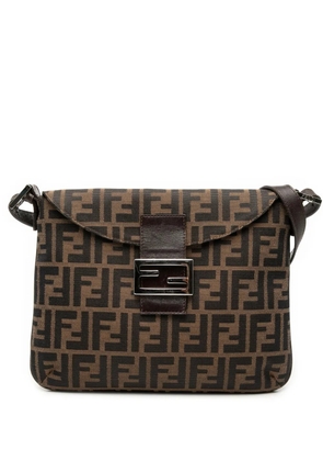 Fendi Pre-Owned 2000-2010 Zucca Canvas Double Flap shoulder bag - Brown