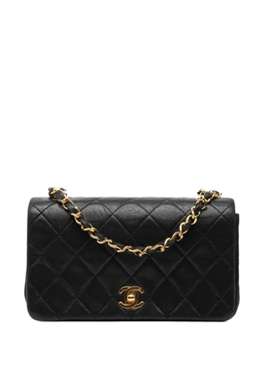 CHANEL Pre-Owned 1989-1991 Mini CC Quilted Lambskin Full Flap crossbody bag - Black