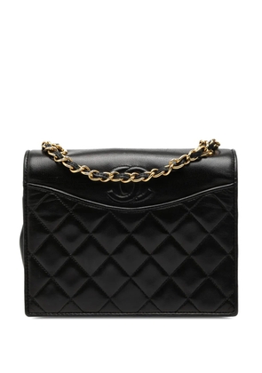 CHANEL Pre-Owned 1989-1991 CC Quilted Lambskin Full Flap crossbody bag - Black