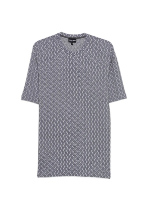 Giorgio Armani geometric-pattern T-shirt - Blue