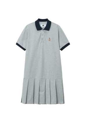 CHOCOOLATE pleated polo dress - Grey