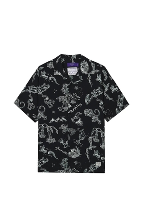 aftermaths patterned short-sleeve shirt - Black