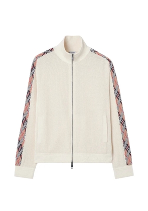 Burberry Check trim cotton track jacket - Neutrals