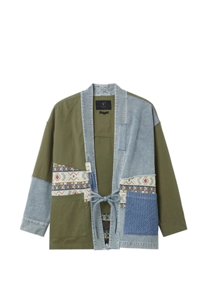 FIVE CM patchwork shirt jacket - Green