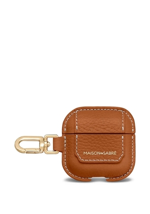 MAISON de SABRÉ leather AirPods Pro 3 keyring case - Brown