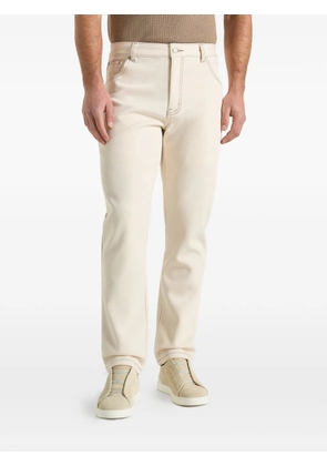 Manière De Voir DN001 contrast-stitching jeans - Neutrals