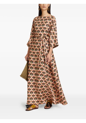 La DoubleJ Muumuu dress round neck - Brown